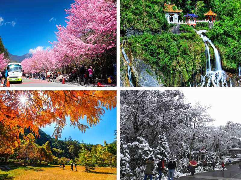 Đài Loan là vùng khí hậu cận nhiệt đới với 4 mùa